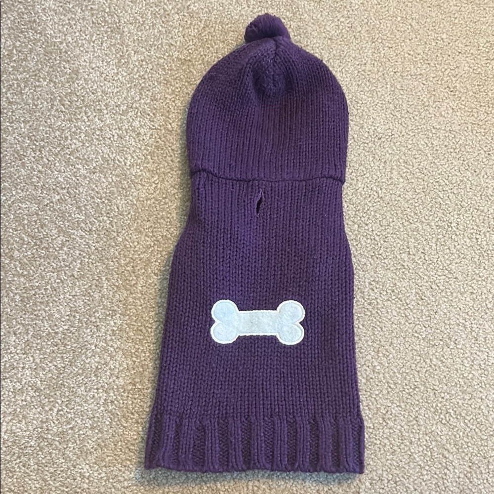 Dressbarn Purple Knit Dog Sweater
